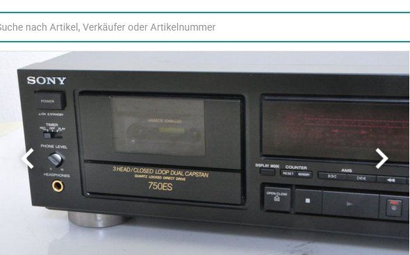 Sony Registratori: Tapedeck Sony TC-K750ES – Usato da Adliswil venduto da Teddy63 1