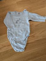 Blauer Langarmbody in Gr. 62