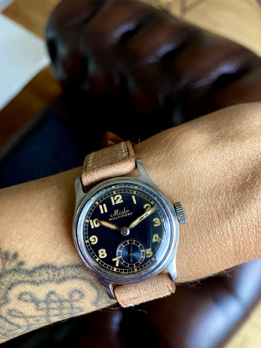 Mido Orologi: Mido Multifort Military WW2 Style 1940s – Usato da Neuchatel venduto da D9z2 1