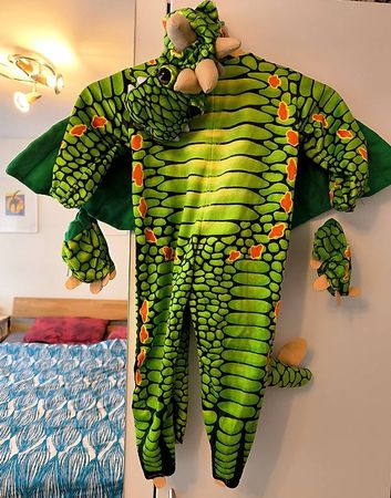 Feuerdrachen Baby Kostüm - Gr. 74/80