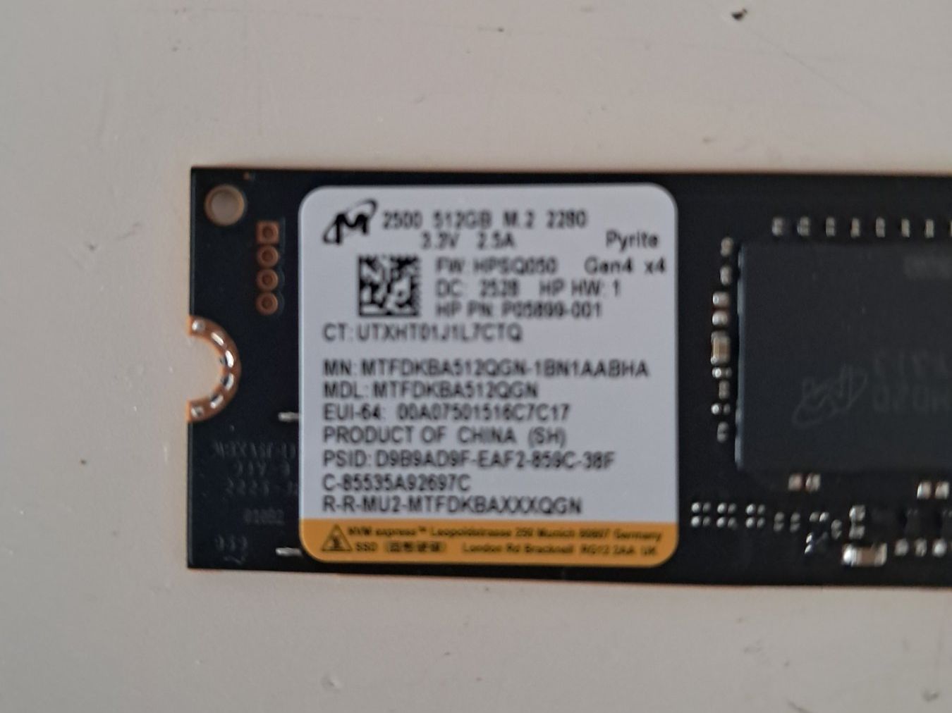 Hewlett Packard Dischi rigidi: HP Harddisk 512GB M.2 2280 – Nuovo (secondo la descrizione) da Zuzwil SG venduto da Gall 1