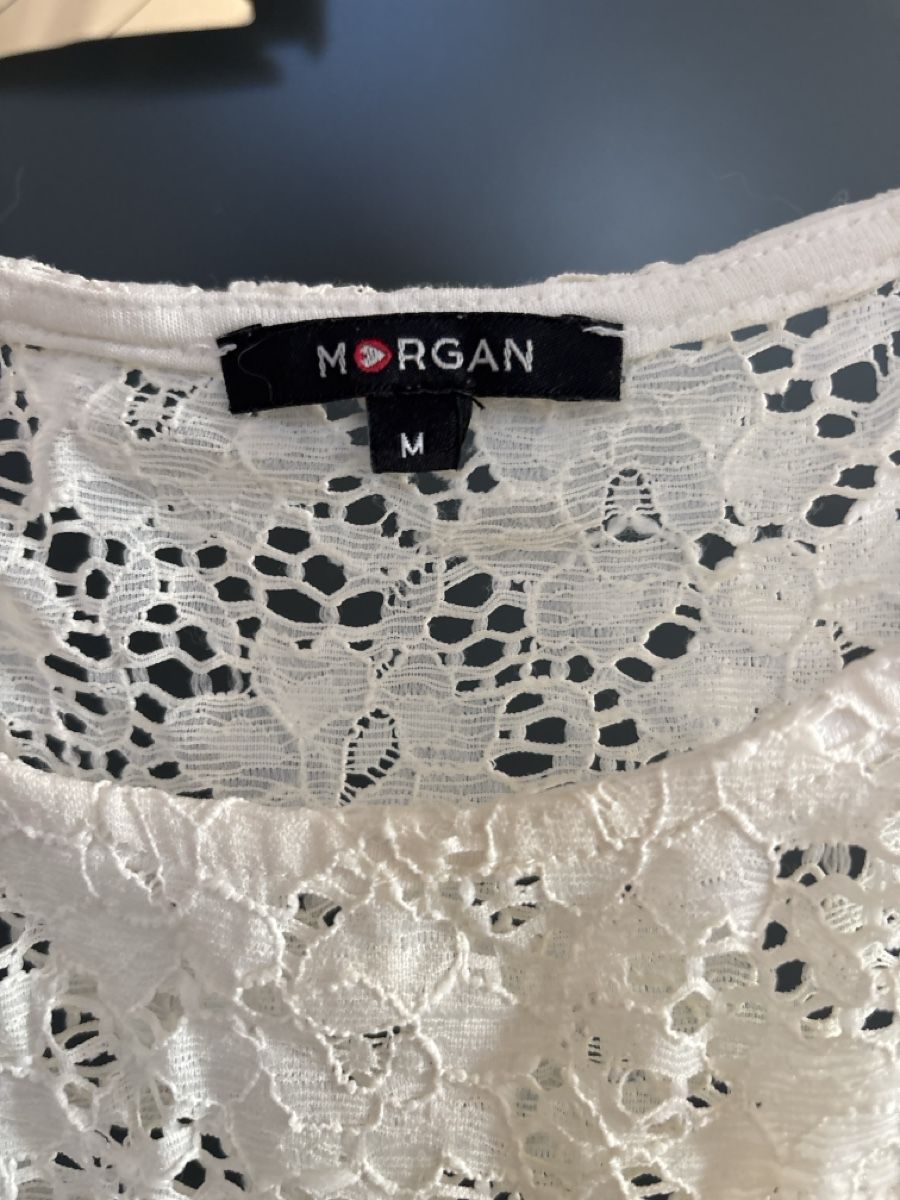 Morgan Camicette: Haut sans manches Morgan blanc – Usato da Courfaivre venduto da ame_d67y 2