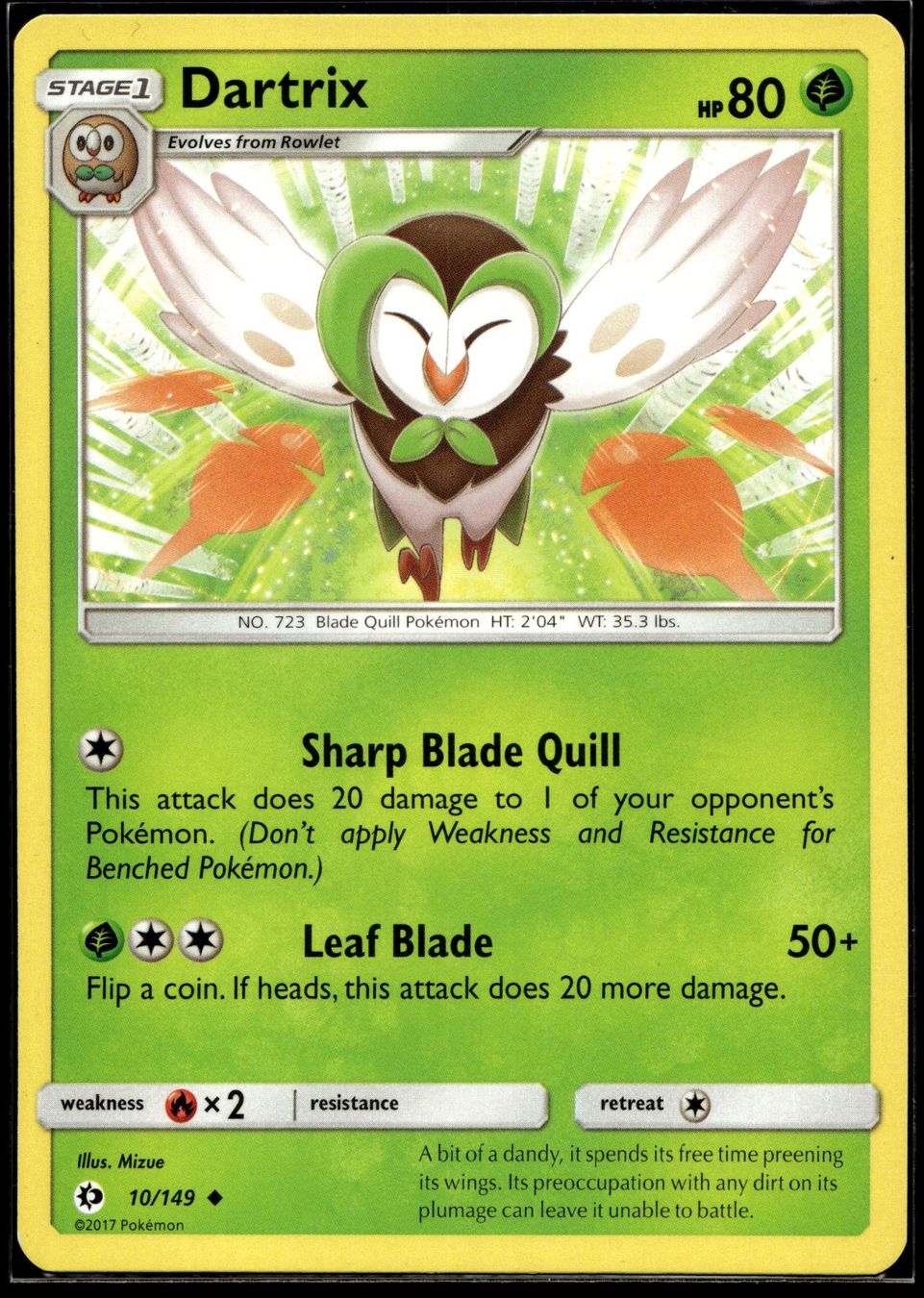 Pokémon Carte collezionabili: Dartrix (SUM EN 10/149) – Nuovo (secondo la descrizione) da Affoltern am Albis venduto da Chiesa_5