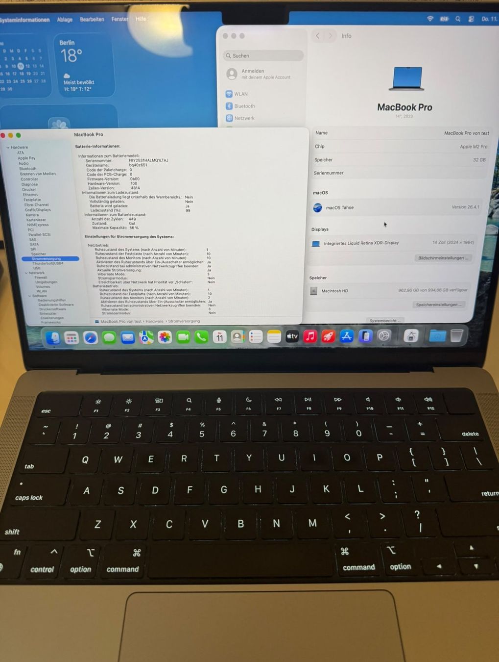 Apple Notebook: MacBook M2 Pro, 14", 32GB RAM, 1TB SSD, 10C CPU, 16C GPU, US – Usato da Forch venduto da MarjanDings 1