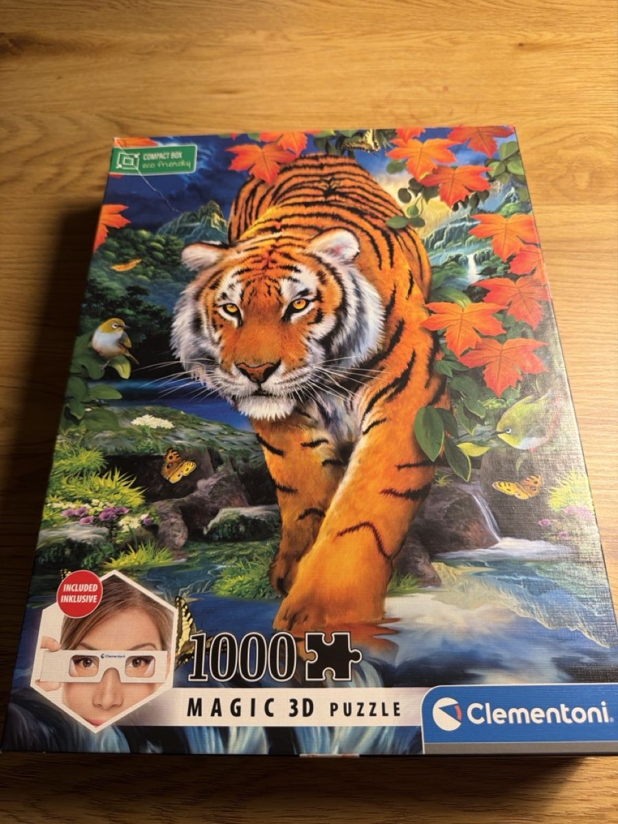 Clementoni Puzzle: Clementoni Puzzle 1000 Teile Magic 3D Tiger Neu – Nuovo e nell'imballaggio originale da Zürich venduto da mic_6598