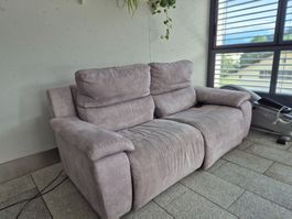 Canapé relax 2 places gris électrique excellent état