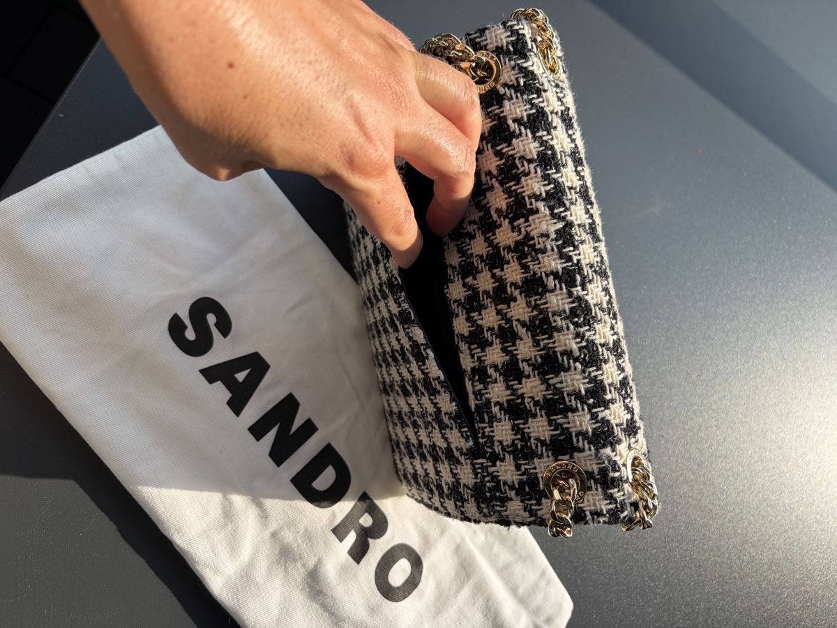Sandro Borse da donna: Sandro Tasche Tweed Schwarz/Weiss – Nuovo (secondo la descrizione) da Meilen venduto da SabrinaK1992 3