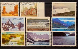 Kanada 1972/79 Nationalparks Hoechstwerte $1-$5 MNH** Lot 8V