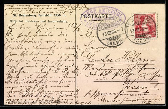 Cartes postales: Beatenberg, Amisbühl, Blick auf Interla – D'occasion à Berlin par bartko-reher 1