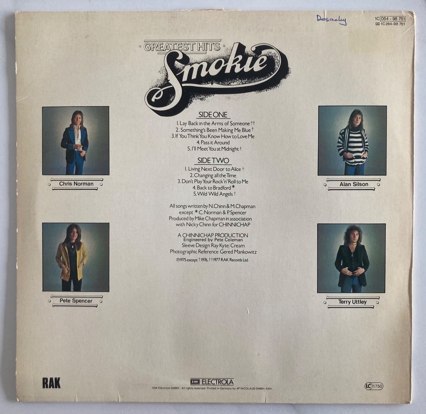 Dischi in vinile: SMOKIE - GREATEST HITS – Usato da Poliez-Pittet venduto da Newtown-Records 1