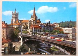 Lausanne - Cathédrale et Pont Bessières