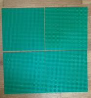 LEGO 4 plaques de construction vertes 32x32 tenons