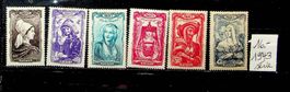 FRANCE SÉRIE NEUVE SANS CHARNIÈRE 1943. COTE 16 € /V869