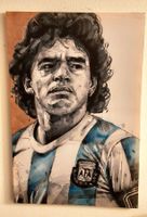 LED Kunstbild Diego Armando Maradona Argentina