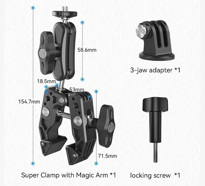 Wandhalterungen: Super Clamp Klemmstativ mit Kugelkopf und Magic Arm – Neu und originalverpackt aus Châtelaine von topshop.switzerland 7