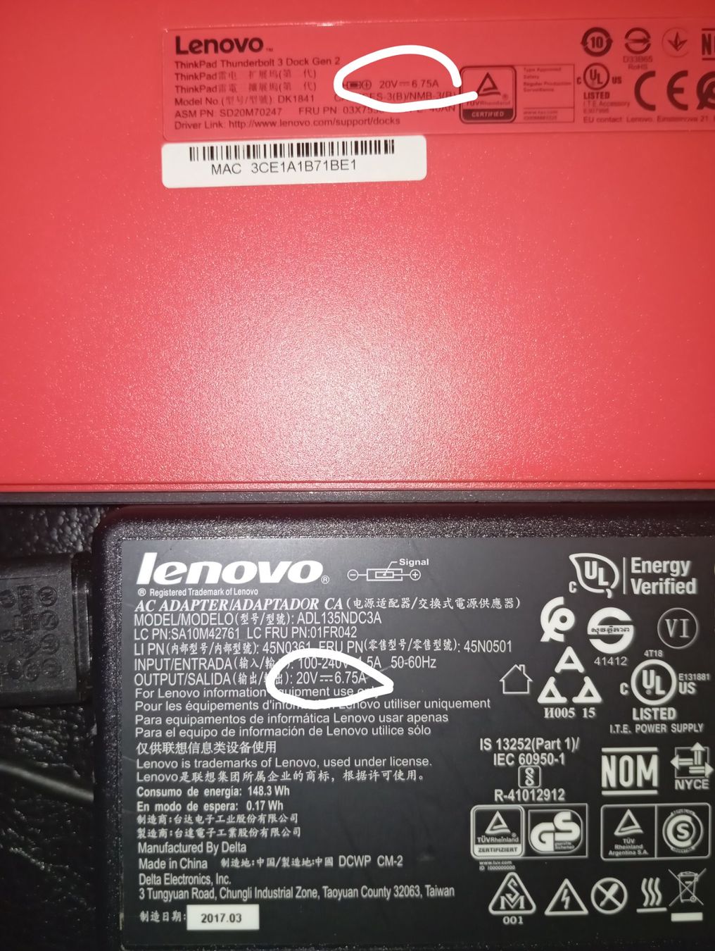 Lenovo Docking station: Thinkpad Thunderbolt 3 Dockingstation Gen 2 – D'occasion à zürich par R-N-J 4