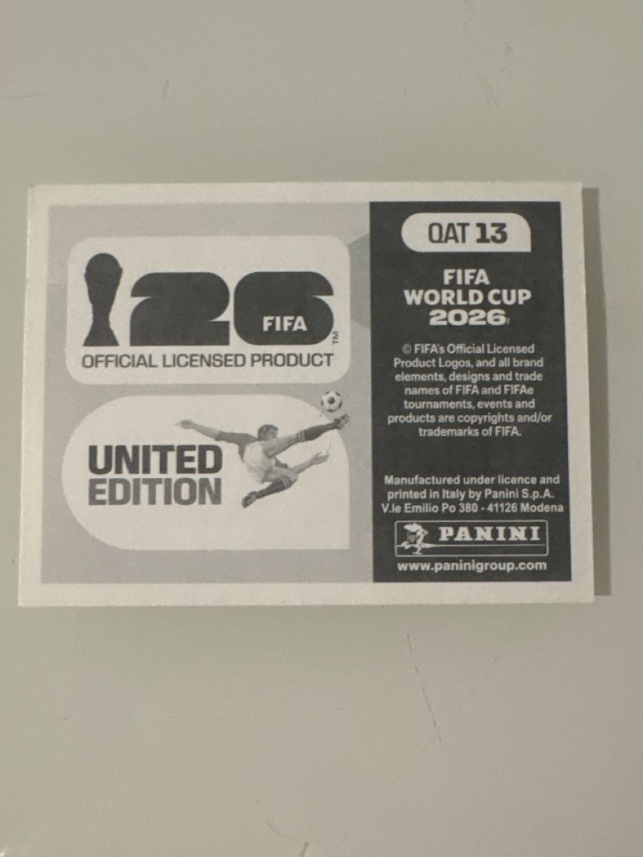 Panini Carte collezionabili: Panini 2026 Qatar QAT13 – Nuovo (secondo la descrizione) da Bern venduto da akl_sy9s 1
