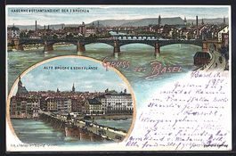 Litho Basel, Alte Brücke und Schifflän