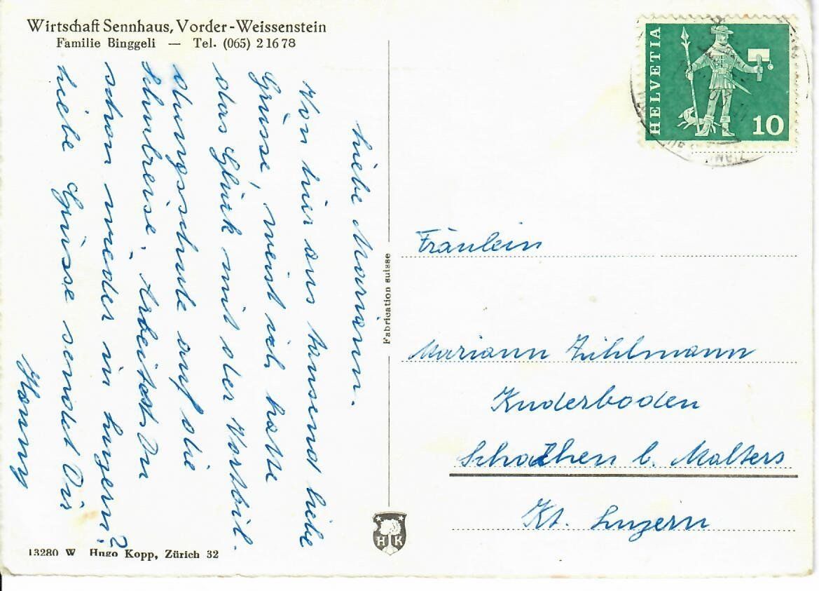 Cartes postales: Weissenstein – D'occasion à Hochdorf par Ziegel-16 1