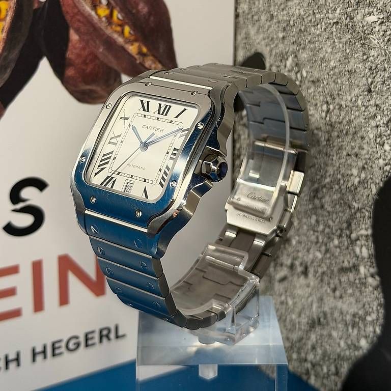 Orologi: Cartier Santos L White WSSA0018 – Usato da Genève venduto da minty.watches 1