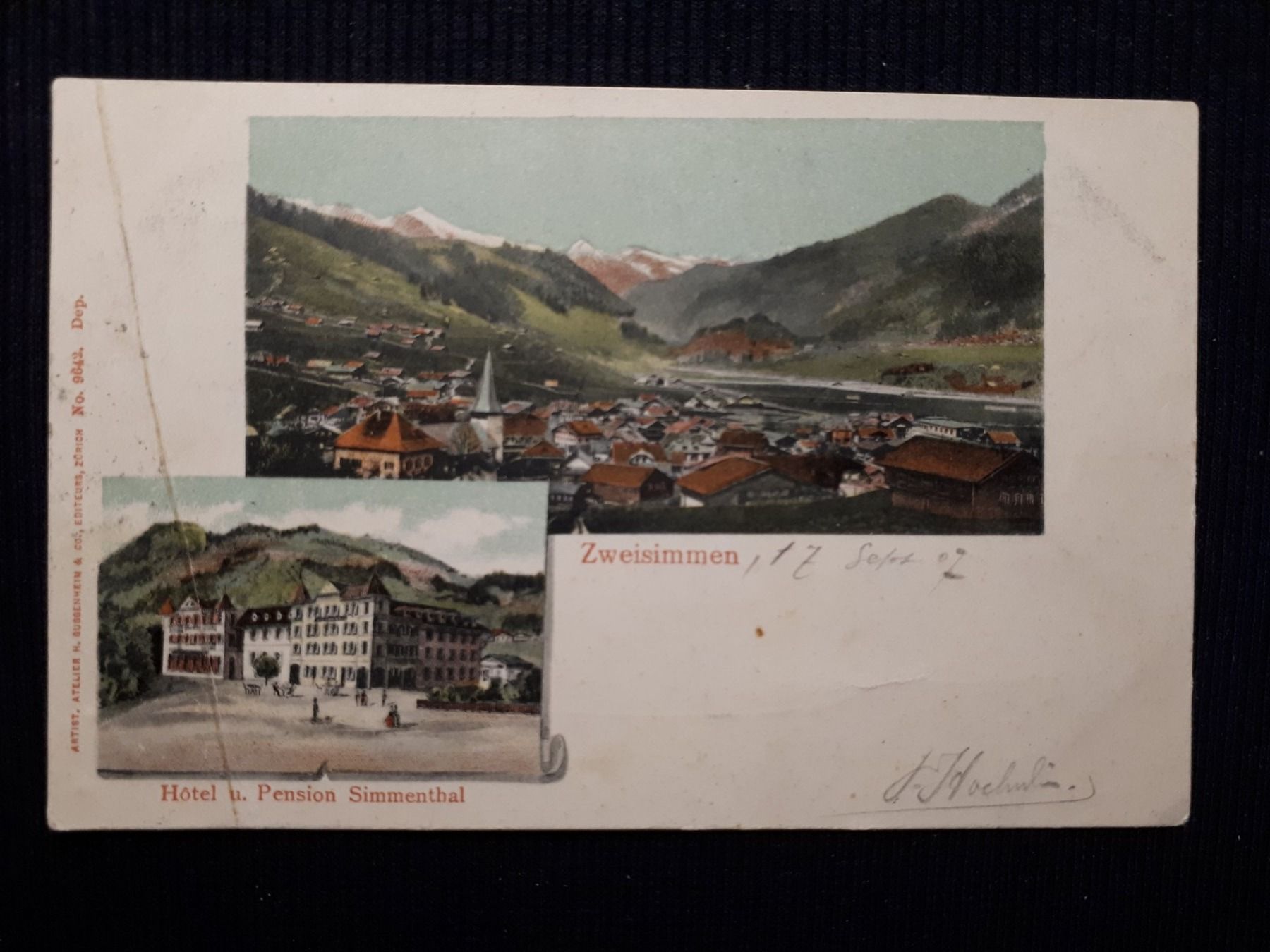 Ansichtskarten: ZWEISIMMEN 1907 - MIT DEFEKT – Defekt aus Ponto Valentino von giorgia06