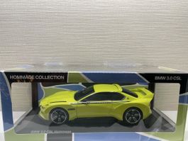 Modellauto 1:18  BMW 3.0 CSL Hommage leucht gelb NEU OVP
