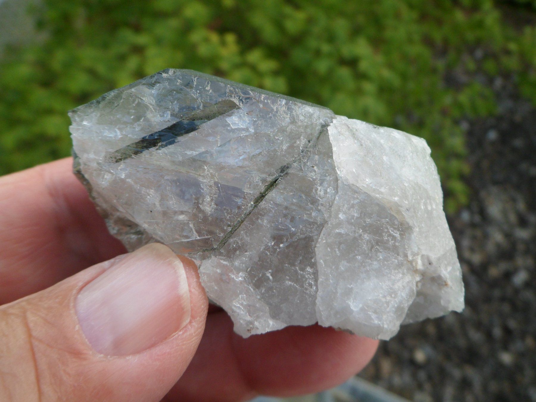 Minerali & Pietre curative: Bergkristall, Anhydritholnadel, Schweiz, Selten – Usato da Affoltern am Albis venduto da Fossil60 5