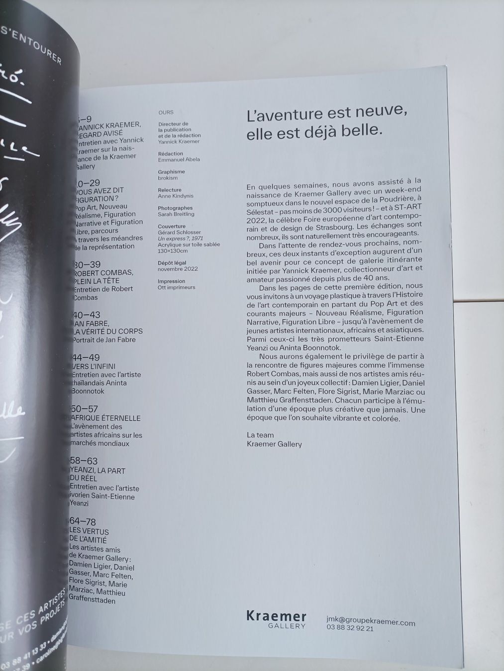 Libri: Art - Kraemer Gallery Strasbourg -01- 2022 – Usato da crans montana venduto da AB3963 1