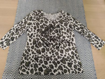 Schönes Damen Langarmshirt mit Leo-Muster Gr. M 38