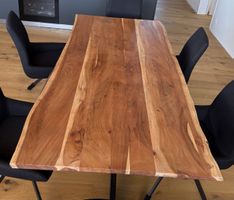 Holzplatte Baumkante Akazie geölt