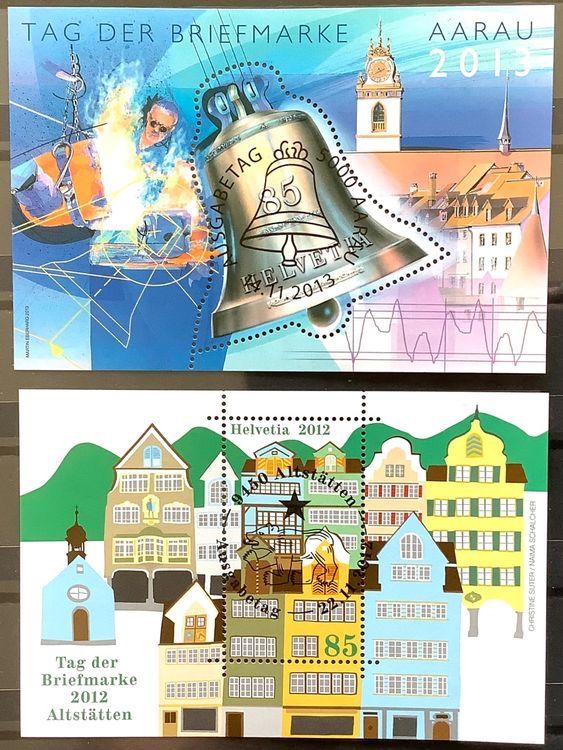 Alle Briefmarken: 2012-2013 Tag der Briefmarken ET mit VOLLSTEMPEL – Neu (gemäss Beschreibung) aus Liestal von Skunk02