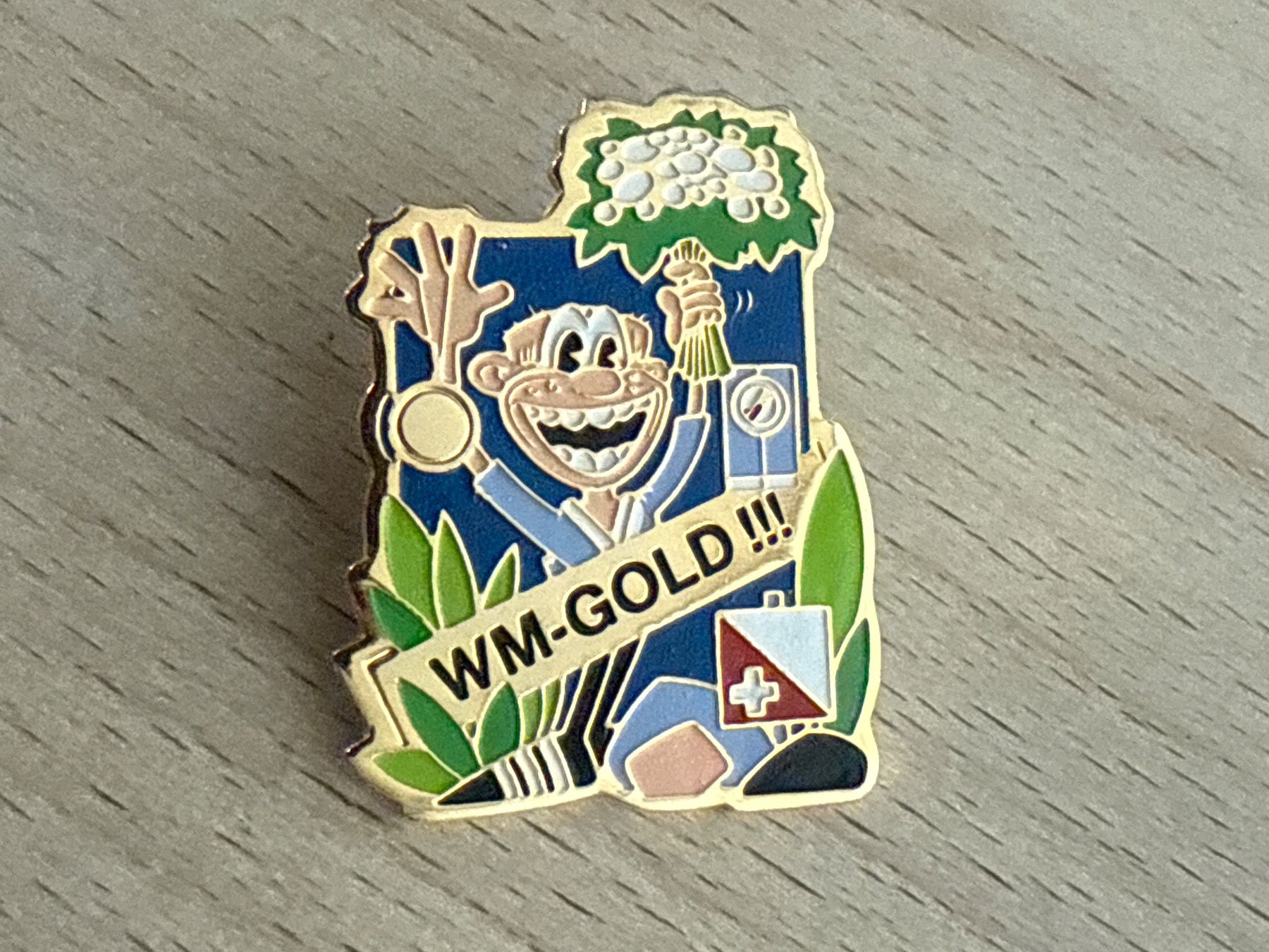 Plaketten & Abzeichen: Pin WM-GOLD – Gebraucht aus Glattbrugg von Schweigmatt