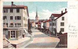 Wald ZH // 1901 Litho Dorf Strasse