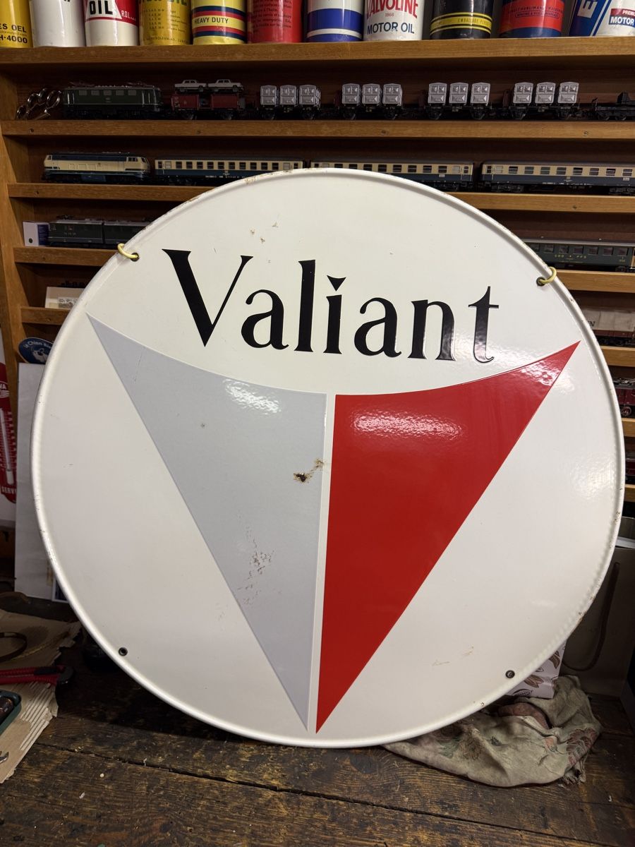 Schilder: Rare plaque émaillée originale Automobiles Vailant  – Gebraucht aus Cossonay-Ville von Jeromek 4