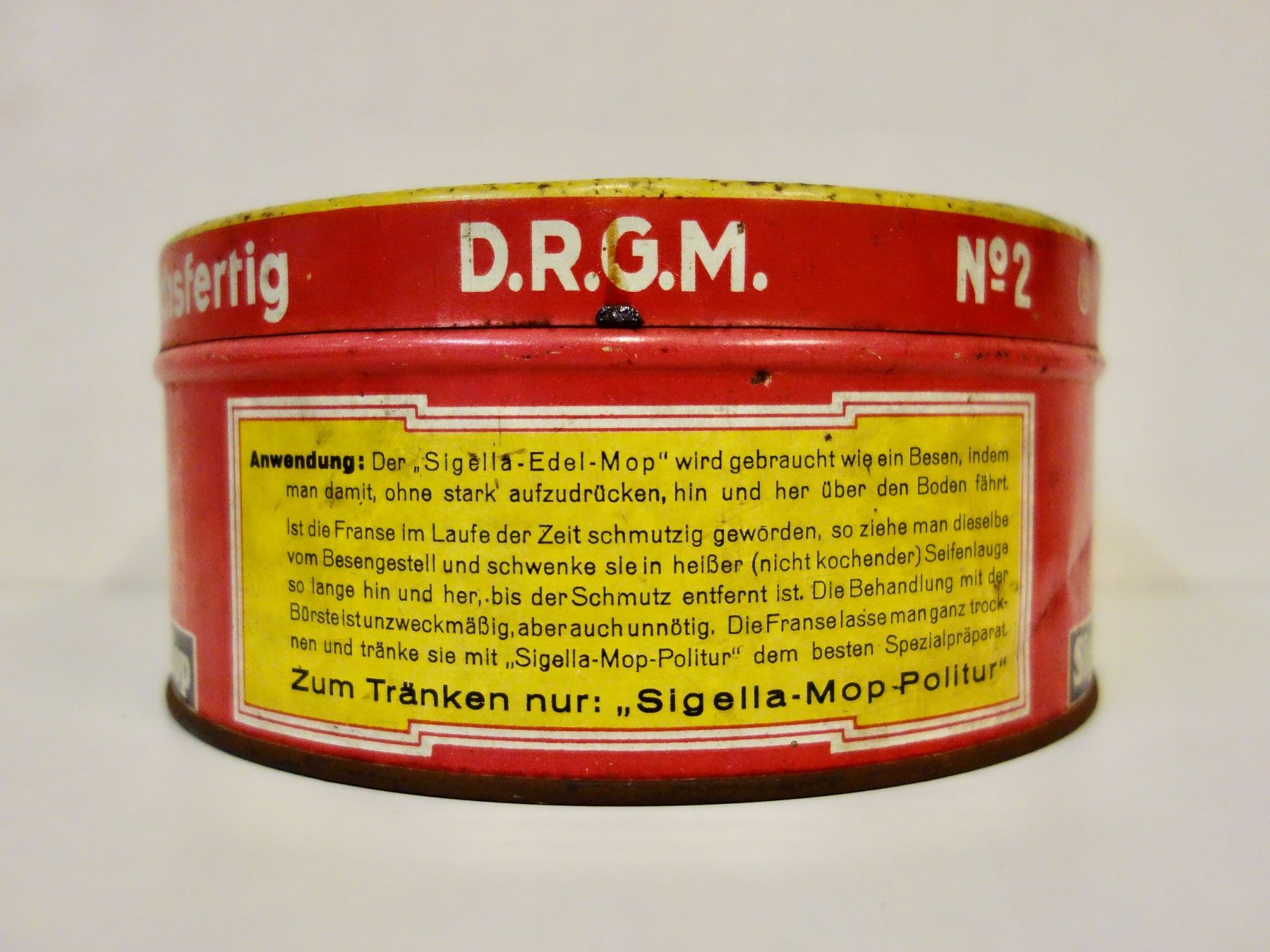 Tutte le decorazioni: alte Blechdose Dose Blech SIGELLA EDEL-MOP - D.R.G.M. – Usato da Kerzers venduto da bottlesandboxes 2