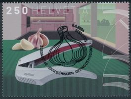 2024 - Knoblauchpresse - Blockausschnitt - Ersttag Voll ET