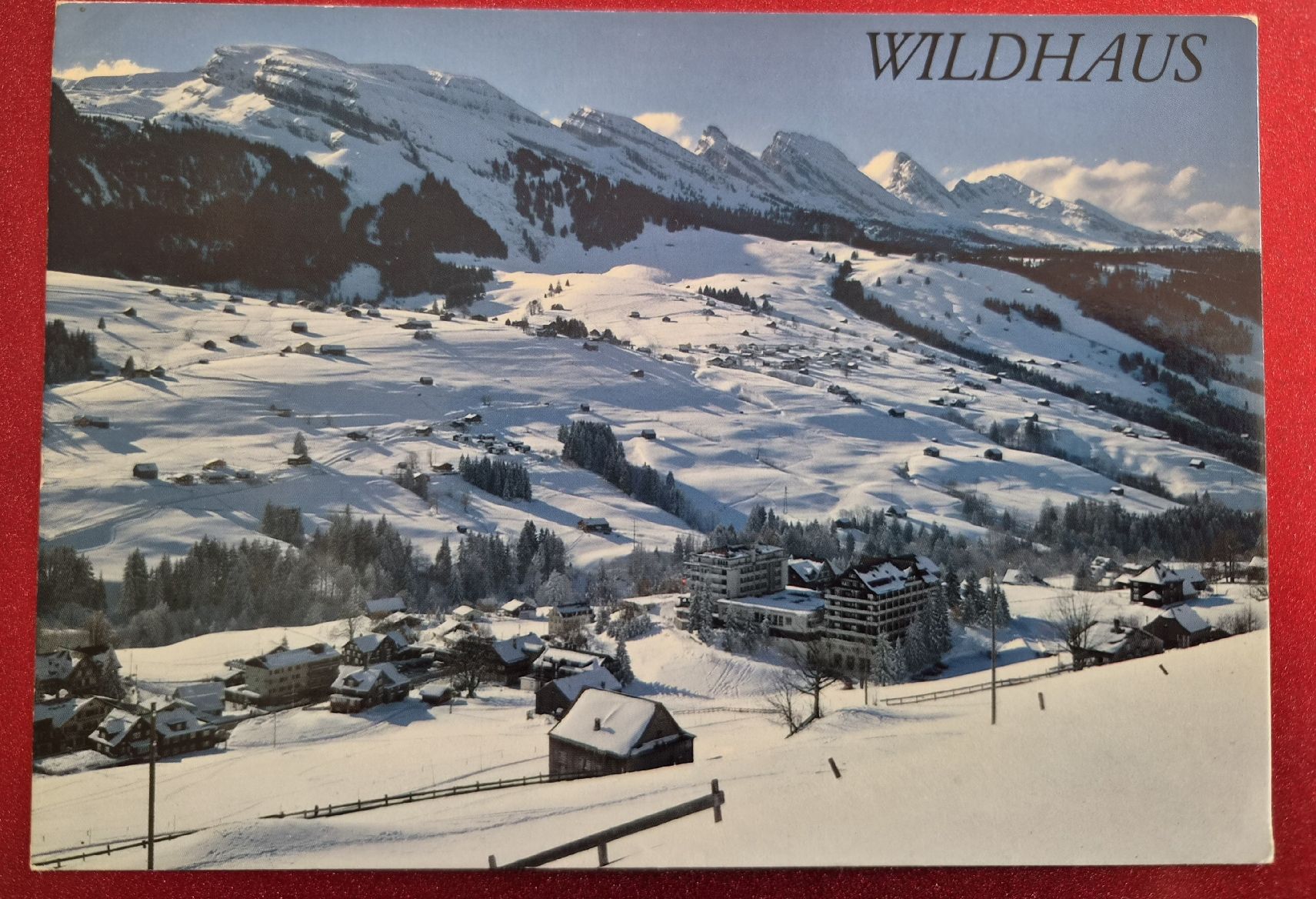 Ansichtskarten: Wildhaus Hotel Ackers Churfirsten Winter 1990 – Gebraucht aus Melchnau von Arthurius