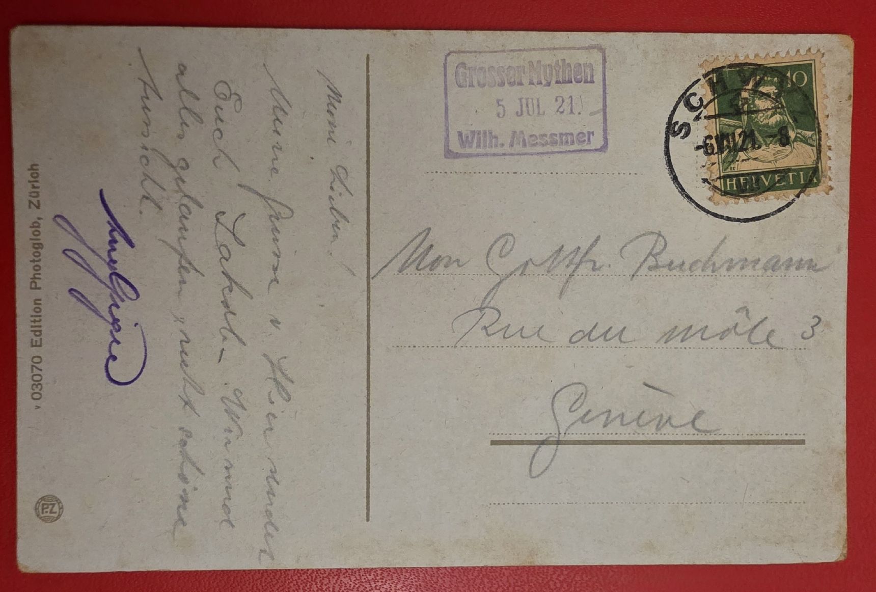 Cartoline postali: Mythenhaus Ansichtskarte  – Usato da Bern venduto da Kocholo 1