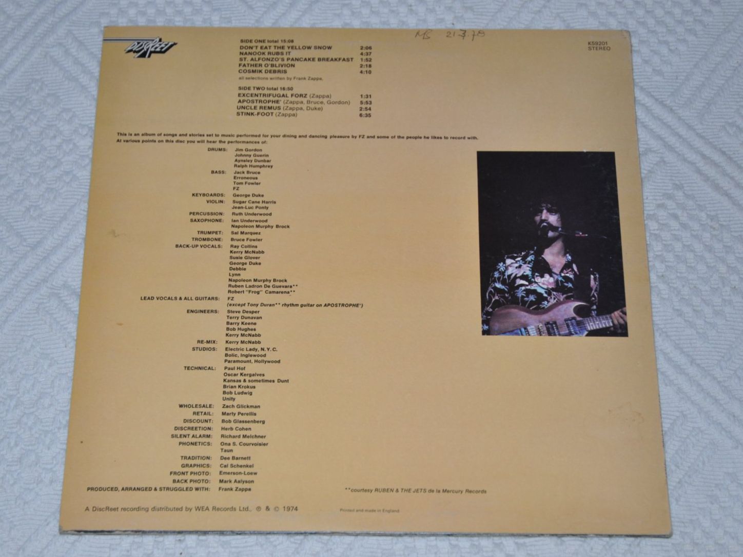 Dischi in vinile: LP Frank Zappa - Apostrophe (') – Usato da Boll venduto da Theodora15 1
