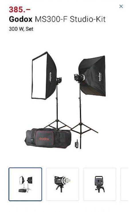Kit 2 Mono-lumières Godox MS300-F - Neuf - Pour Studio Photo