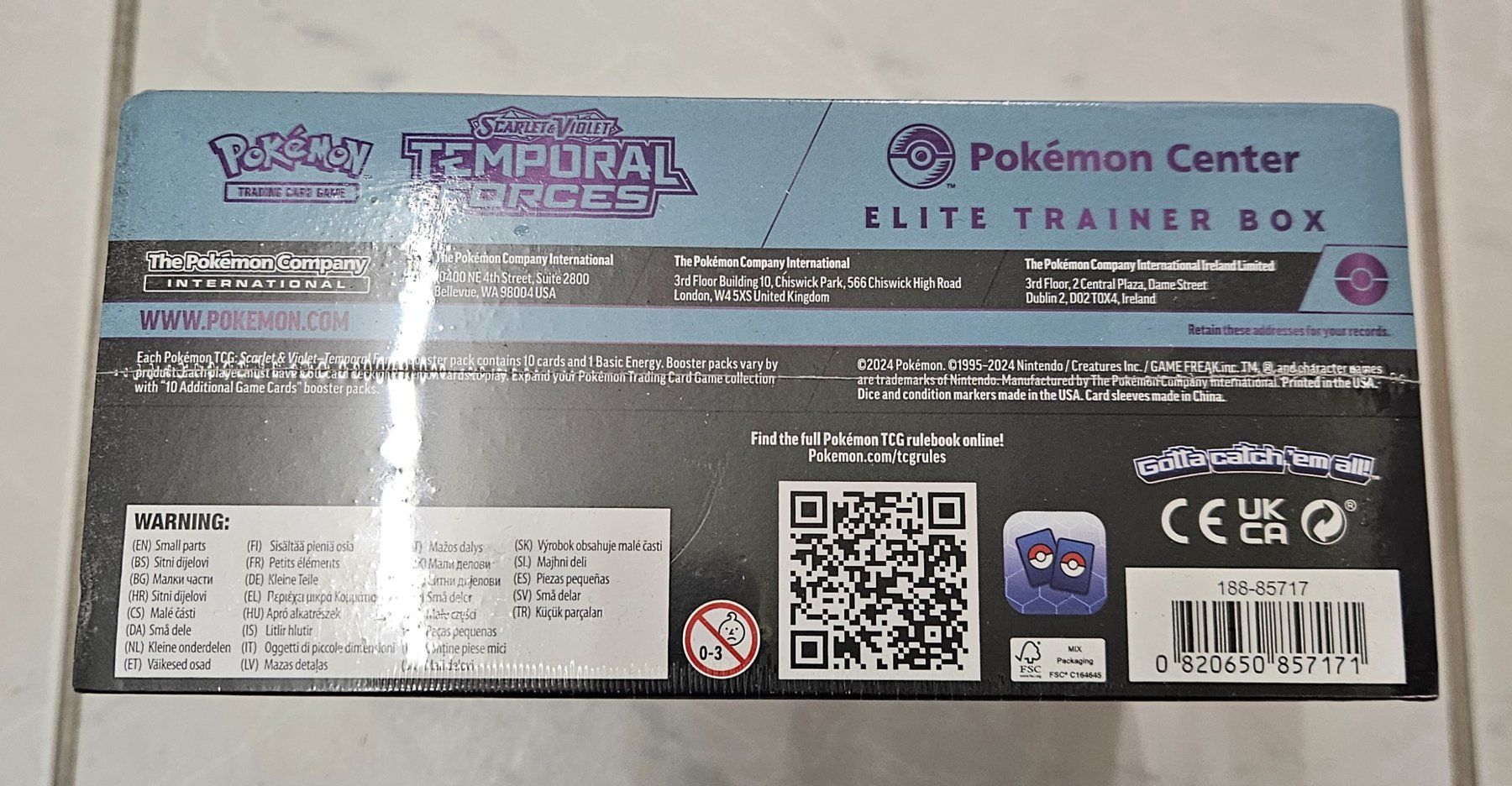 Pokémon Carte collezionabili: Pokémon Center Temporal Forces Elite Trainer Box ETB – Nuovo e nell'imballaggio originale da Regensdorf venduto da 8Collect 5