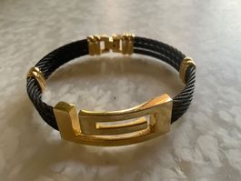 Schicker Armreif in Gold und Schwarz – Zeitloser Schmuck!