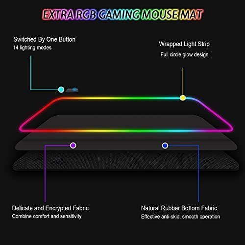 Tappetini per mouse: Mauspad RGB Mousepad 800x300mm Schwarz – Nuovo e nell'imballaggio originale da Hundwil venduto da Stallone6 4