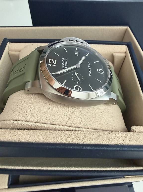 Panerai Orologi: Panerai Luminor Marina Titan-Green – Usato da Zürich venduto da timeio-swapwatch 7