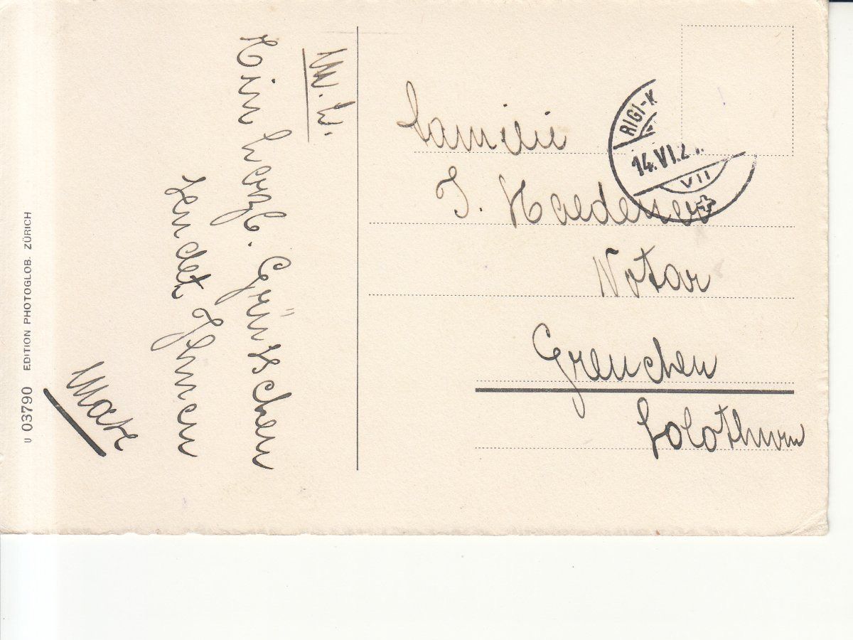Cartoline postali: Rigi Kulm 1927 – Usato da Bürglen TG venduto da StampGraf 1