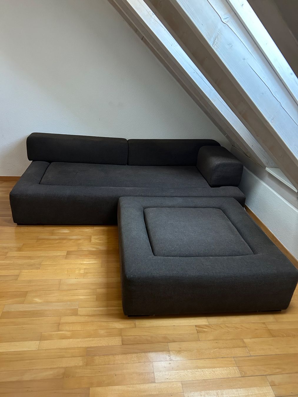 Divani: Ecksofa Braun mit Hocker guter Zustand – Usato da Männedorf venduto da din_9b25 3