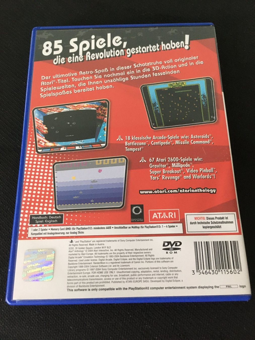Sony Spiele: Atari Anthology für Playstation 2 – Gebraucht aus St.Gallen von sjosjo 1