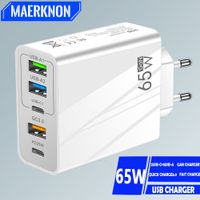 65W PD gan Ladegerät USB Typ C Schnell power adapter stecker