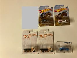 5x Diverse Hot Wheels ca. 2017-2021 Sammlung Lot Konvolut