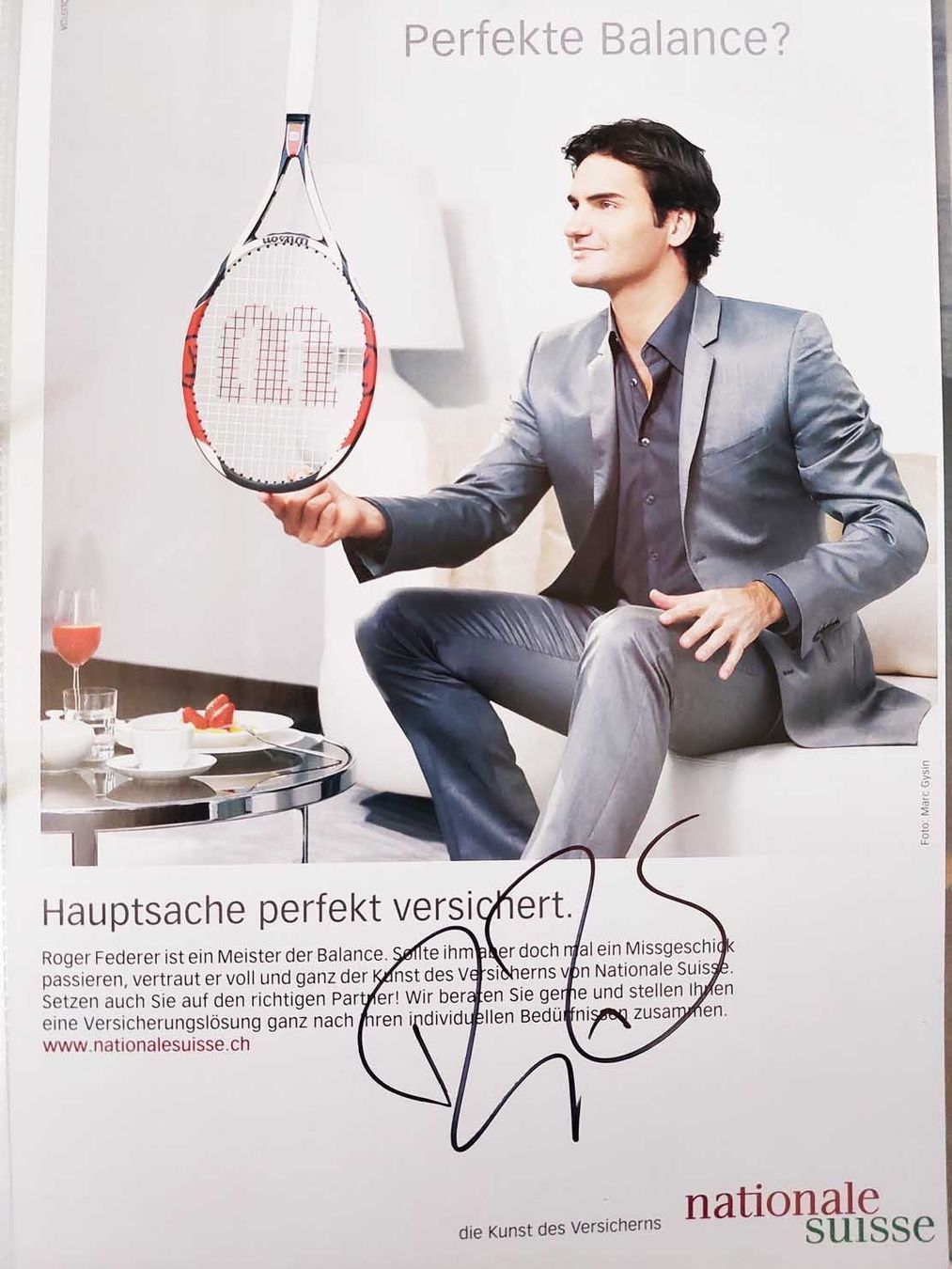 Autografi: Roger Federer - Autogramm Magazinbild – Usato da Kaisten venduto da Simpsons4